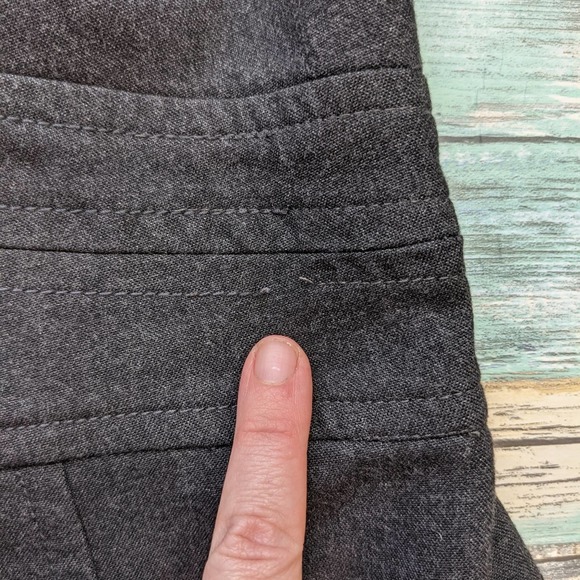 Tall: Loft charcoal grey v-neck sheath dress, 2T - Picture 3 of 13